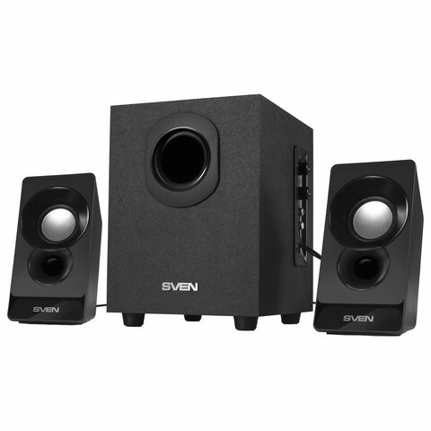 Колонки компьютерные SVEN MS - 85, 2.1, 10 Вт, питание USB, черный, SV-016807 по низкой цене оптом Краснодар, Москва, Уфа, Казань, Барнаул, Владивосток, Хабаровск, Сахалин, Красноярск, Екатеренбург, 