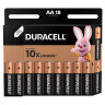 Батарейки КОМПЛЕКТ 18 шт., DURACELL Basic, AA (LR06, 15А), алкалиновые, пальчиковые, блистер по низкой цене оптом 