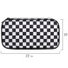 Пенал-органайзер BRAUBERG, 1 отделение, полиэстер, 22x11,5x6 см, "Black and white", 271572 по низкой цене оптом 