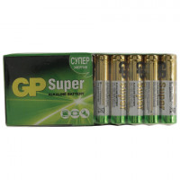 Батарейки GP Super, AAA (LR03, 24А), алкалиновые, мизинчиковые, КОМПЛЕКТ 10 шт, в пленке, 24A-2CRB10, GP 24A-2CRB10