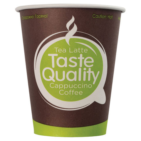 Одноразовые стаканы 150 мл, КОМПЛЕКТ 100 шт., бумажные однослойные, "Taste Quality", холодное/горячее, для вендинга, ФОРМАЦИЯ, HB70-180-0233 по низкой цене оптом 
