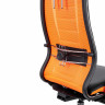 Кресло компьютерное МЕТТА "ErgoLife" 10 B2-160D, 2D-подголовник, экокожа/сетка, черное/оранжевое по низкой цене оптом 