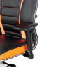 Кресло компьютерное МЕТТА "ErgoLife" 10 B2-160D, 2D-подголовник, экокожа/сетка, черное/оранжевое по низкой цене оптом 