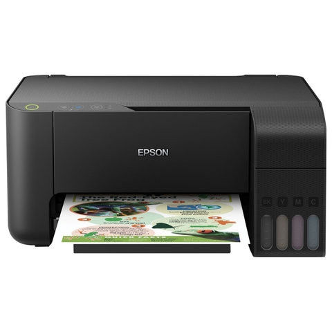 МФУ струйное EPSON L3110 "3 в 1", А4, 33 стр./мин, 5760x1440, c системой непрерывной подачи чернил, C11CG87405 по низкой цене оптом 