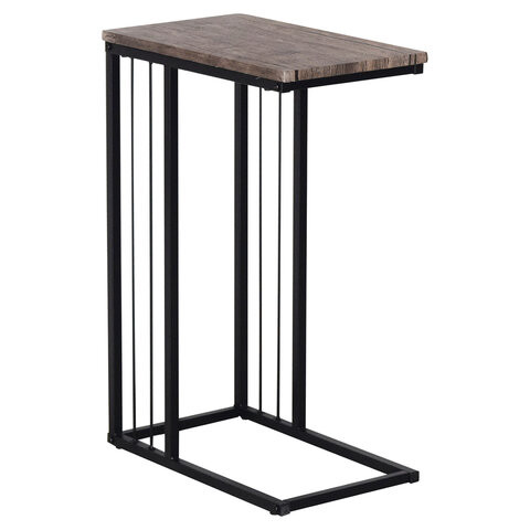 Стол журнальный на металлокаркасе BRABIX LOFT CT-002, 450х250х630 мм, цвет морёный дуб, 641861 по низкой цене оптом 