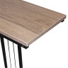 Стол журнальный на металлокаркасе BRABIX LOFT CT-002, 450х250х630 мм, цвет морёный дуб, 641861 по низкой цене оптом 