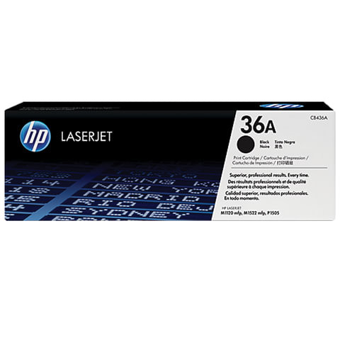 Картридж лазерный HP (CB436A) LaserJet P1505/M1120/M1522, №36А, оригинальный, ресурс 2000 стр. по низкой цене оптом 