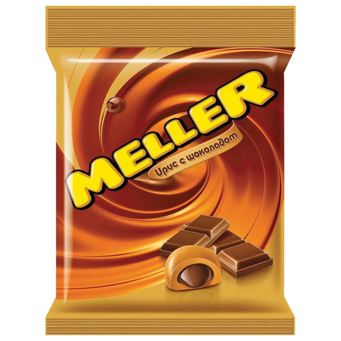 Конфеты-ирис MELLER (Меллер) с шоколадом, 100 г, пакет, 21161 по низкой цене оптом 
