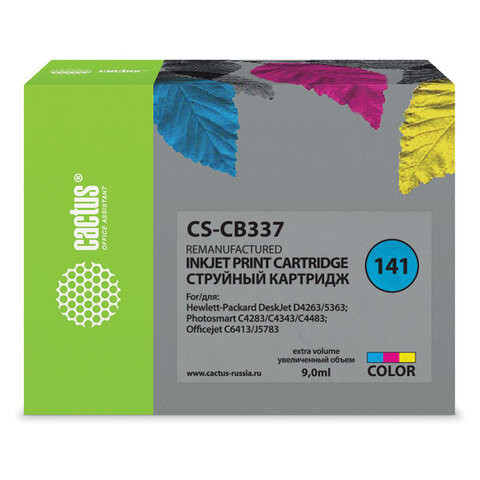 Картридж струйный CACTUS (CS-CB337) для HP C4283/C4383/Officejet J5783/D4263, цветной по низкой цене оптом 