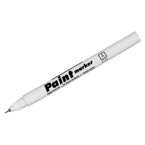 Маркер-краска лаковый (paint marker) БЕЛЫЙ CENTROPEN, игольчатый наконечник, 0,7 мм, 9211, 5 9211 9900 по низкой цене оптом Краснодар, Москва, Уфа, Казань, Барнаул, Владивосток, Хабаровск, Сахалин, Красноярск, Екатеренбург, 