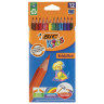 Карандаши цветные BIC "Kids ECOlutions Evolution", 12 цветов, пластиковые, заточенные, европодвес, 82902910 по низкой цене оптом 