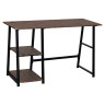 Стол на металлокаркасе BRABIX "LOFT CD-006", 1200х500х730 мм, 2 полки, цвет морёный дуб, 641224 по низкой цене оптом 
