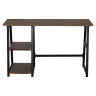 Стол на металлокаркасе BRABIX "LOFT CD-006", 1200х500х730 мм, 2 полки, цвет морёный дуб, 641224 по низкой цене оптом 