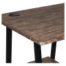 Стол на металлокаркасе BRABIX "LOFT CD-006", 1200х500х730 мм, 2 полки, цвет морёный дуб, 641224 по низкой цене оптом 