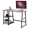 Стол на металлокаркасе BRABIX "LOFT CD-006", 1200х500х730 мм, 2 полки, цвет морёный дуб, 641224 по низкой цене оптом 