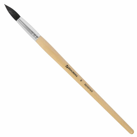 Кисть BRAUBERG, белка, круглая, № 8, 200185 по низкой цене оптом 
