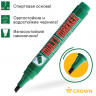 Маркер перманентный Crown "Multi Marker Chisel" зеленый, скошенный, 5мм по низкой цене оптом Краснодар, Москва, Уфа, Казань, Барнаул, Владивосток, Хабаровск, Сахалин, Красноярск, Екатеренбург, 