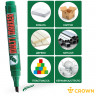 Маркер перманентный Crown "Multi Marker Chisel" зеленый, скошенный, 5мм по низкой цене оптом Краснодар, Москва, Уфа, Казань, Барнаул, Владивосток, Хабаровск, Сахалин, Красноярск, Екатеренбург, 
