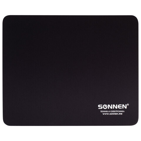 Коврик для мыши SONNEN "BLACK", резина + ткань, 220х180х3 мм, 513309 по низкой цене оптом Краснодар, Москва, Уфа, Казань, Барнаул, Владивосток, Хабаровск, Сахалин, Красноярск, Екатеренбург, 