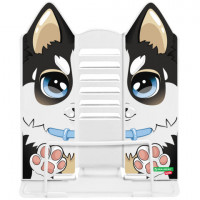 Подставка для книг и учебников фигурная BRAUBERG KIDS "Puppy", регулируемый угол наклона, металл, 238058