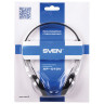 Наушники SVEN AP-010V, проводные, 2 м, стерео, с оголовьем, черно-серебристые, SV-007225 по низкой цене оптом Краснодар, Москва, Уфа, Казань, Барнаул, Владивосток, Хабаровск, Сахалин, Красноярск, Екатеренбург, 