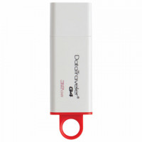 Флеш-диск 32 GB KINGSTON DataTraveler G4 USB 3.0, белый/красный, DTIG4/32GB