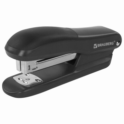 Степлер №24/6, 26/6 BRAUBERG "SX-39", до 25 листов, черный, 228590 по низкой цене оптом 