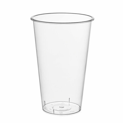 Стакан одноразовый 500мл пластиковый прозрачный Bubble Cup, СВЕРХПЛОТНЫЙ, ВЗЛП, ШК622, 1021ГП по низкой цене оптом 