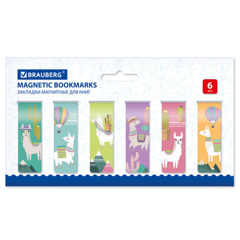 Закладки для книг МАГНИТНЫЕ, "ANIMALS", набор 30 шт., 60x20 мм, BRAUBERG, 113176 по низкой цене оптом Краснодар, Москва, Уфа, Казань, Барнаул, Владивосток, Хабаровск, Сахалин, Красноярск, Екатеренбург, 