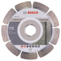 Диск алмазный сегментный 125Х22,23 мм, толщина 1,6 мм, сухая резка, BOSCH Stf Concret, 2608602197