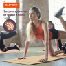 Коврик для йоги и фитнеса спортивный двухцветный, ТПЭ, 183x61x0,6 см, бежевый/чёрный, DASWERK, 680030 по низкой цене оптом 