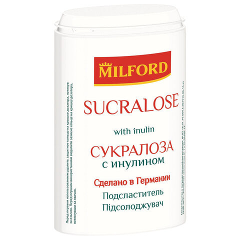 Заменитель сахара MILFORD Сукралоза с инулином, 370 таблеток, пластиковая баночка с дозатором, 941201 по низкой цене оптом 