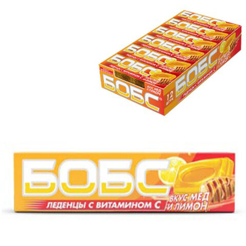 Леденцы БОБС со вкусом меда и лимона, с витамином C, 35 г, для детского питания, BS-3-2 по низкой цене оптом Леденцы БОБС со вкусом меда и лимона, с витамином C, 35 г, для детского питания, BS-3-2 по низкой цене оптом