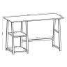 Стол на металлокаркасе BRABIX "LOFT CD-006", 1200х500х730 мм, 2 полки, цвет дуб антик, 641225 по низкой цене оптом 