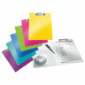 Папка-планшет LEITZ "WOW", с верхним прижимом и крышкой, A4, 330х230 мм, полифом, фиолетовая, 41990062