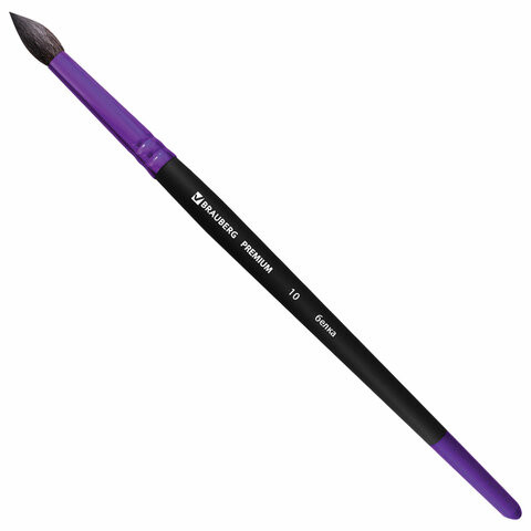 Кисть беличья круглая №10, BRAUBERG PREMIUM, 200979 по низкой цене оптом 