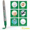 Маркер перманентный Crown "Multi Marker Slim" зеленый, пулевидный, 2мм по низкой цене оптом Краснодар, Москва, Уфа, Казань, Барнаул, Владивосток, Хабаровск, Сахалин, Красноярск, Екатеренбург, 