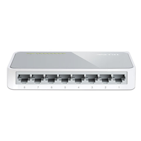 Коммутатор TP-LINK TL-SF1008D, 8RJ45, LAN 10/100 Мбит/с, проводной по низкой цене оптом Краснодар, Москва, Уфа, Казань, Барнаул, Владивосток, Хабаровск, Сахалин, Красноярск, Екатеренбург, 