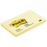 Блок самоклеящийся (стикер) POST-IT ORIGINAL 76х127 мм, 100 л., желтый, 655
