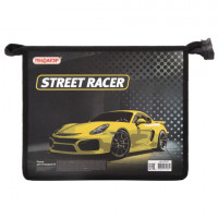 Папка для тетрадей ПИФАГОР А5, 1 отделение, пластик, молния сверху, "Street Racer", 270137