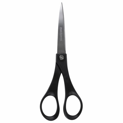 Ножницы BRAUBERG "SRS-100", 180 мм, черные, 2-х сторонняя заточка, 230931 по низкой цене оптом 