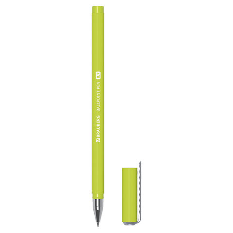 Ручка шариковая BRAUBERG SOFT TOUCH STICK "NEON", СИНЯЯ, мягкое покрытие, корпус ассорти, узел 0,7 мм, 143697 по низкой цене оптом 