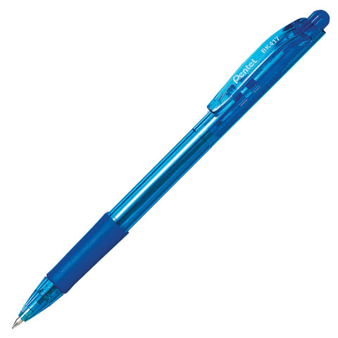 Ручка шариковая масляная автоматическая с грипом PENTEL (Япония) "Fine Line", СИНЯЯ, линия письма 0,27 мм, BK417-CN по низкой цене оптом Краснодар, Москва, Уфа, Казань, Барнаул, Владивосток, Хабаровск, Сахалин, Красноярск, Екатеренбург, 