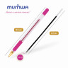 Ручка шариковая масляная с грипом MUNHWA "MC Gold", РОЗОВАЯ, корпус прозрачный, узел 0,5 мм, линия письма 0,3 мм, BMC-10 по низкой цене оптом Краснодар, Москва, Уфа, Казань, Барнаул, Владивосток, Хабаровск, Сахалин, Красноярск, Екатеренбург, 