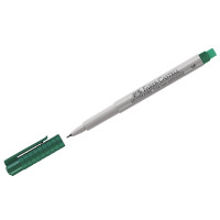 Маркер неперм. для глянц. пов. Faber-Castell "Multimark non permanent" S, зеленый, игольч., 0,4мм, с ластиком