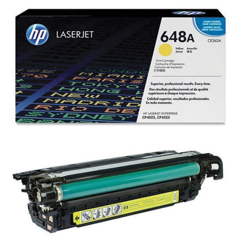 Картридж лазерный HP (CE262A) ColorLaserJet CP4025/4525, желтый, оригинальный, ресурс 11000 страниц по низкой цене оптом 