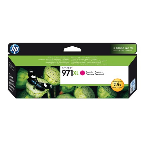 Картридж струйный HP (CN627AE) OfficeJet Pro X576/476/451/551, №971XL, пурпурный, оригинальный, ресурс 6600 страниц по низкой цене оптом 