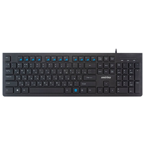 Клавиатура проводная SMARTBUY SLIM 206, USB, 104 клавиши, черная, SBK-206US-K по низкой цене оптом 