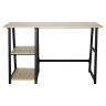 Стол на металлокаркасе BRABIX "LOFT CD-006",1200х500х730 мм,, 2 полки, цвет дуб натуральный, 641226 по низкой цене оптом 