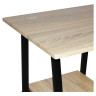 Стол на металлокаркасе BRABIX "LOFT CD-006",1200х500х730 мм,, 2 полки, цвет дуб натуральный, 641226 по низкой цене оптом 